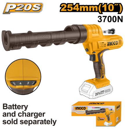 INGCO P20S 255NM  Cordless  caulking  gun ,  CCGLI2001