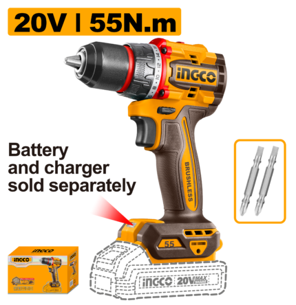 INGCO P20S 55NM  Compact  Brushless  Cordless  Drill ,  CDLI205581