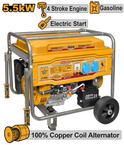 INGCO 5.5KW 240V Gasoline Generator , GE55003