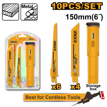 INGCO 150MM  Reciprocating saw  blades set , RSB1002