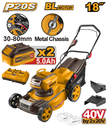 INGCO P20S 40V Cordless Lawn Mower , LMLI20186